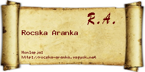 Rocska Aranka névjegykártya